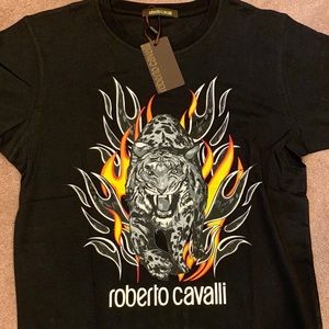 NWT Authentic Roberto Cavalli Graphic T-Shirt. M